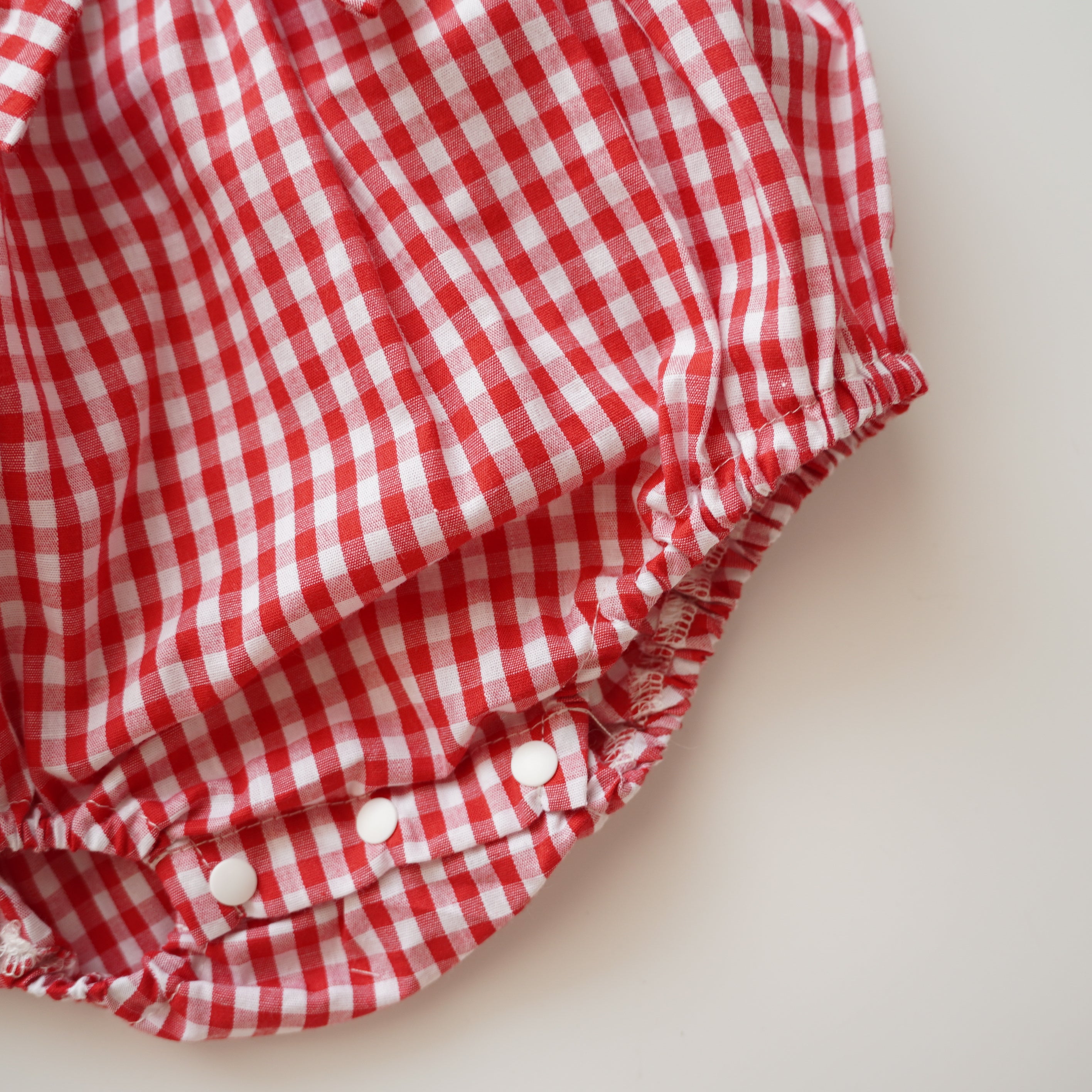 Strawberry Checkered Romper