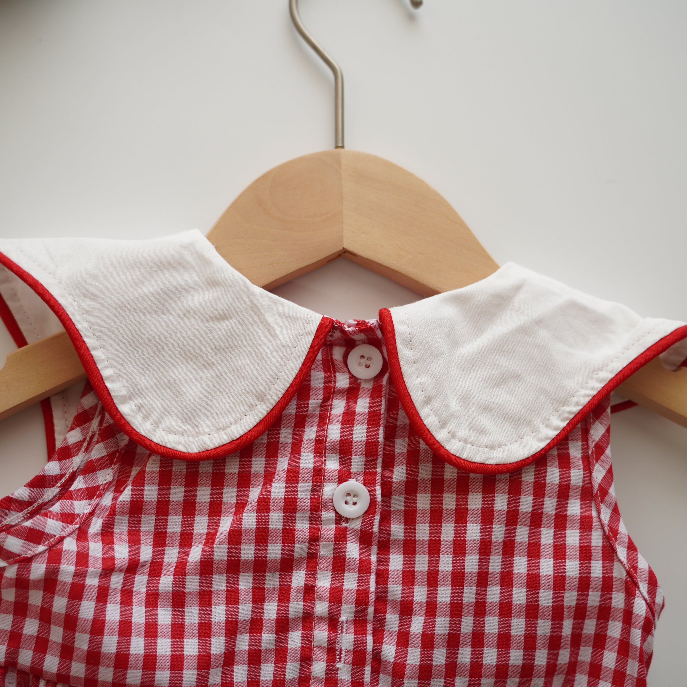 Strawberry Checkered Romper