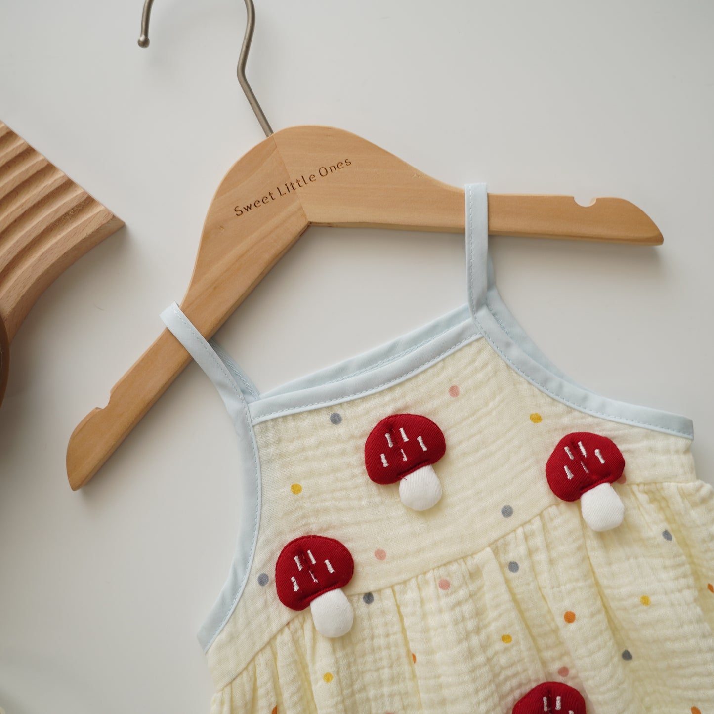 3D Mushroom Cotton Romper