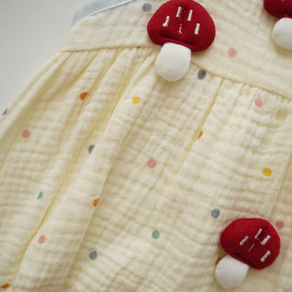 3D Mushroom Cotton Romper