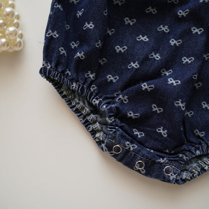 Denim Ruffled Romper