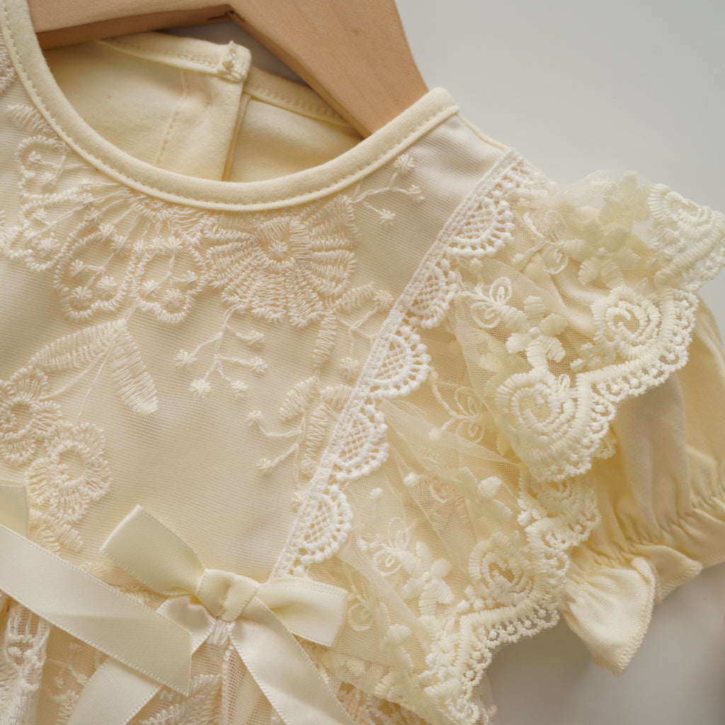 Lacey Ribbon Romper