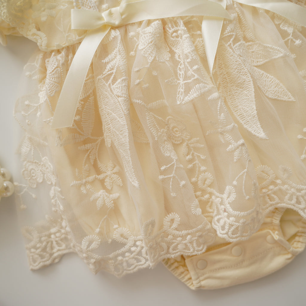 Lacey Ribbon Romper
