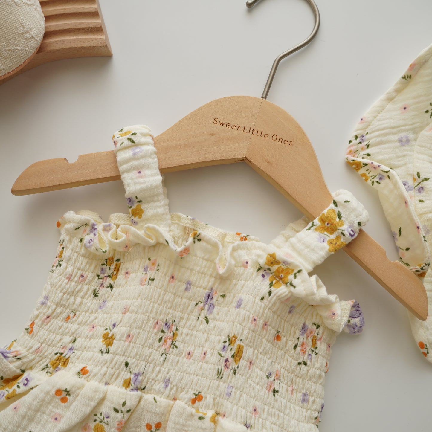 Floral Sleeveless Romper with Hat