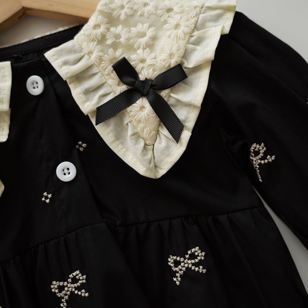 Ribbon Long Sleeves Sister Matching