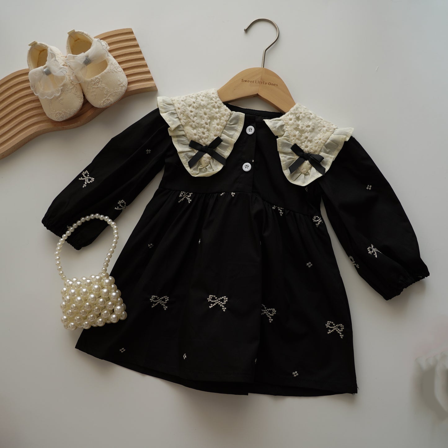 Ribbon Long Sleeves Sister Matching