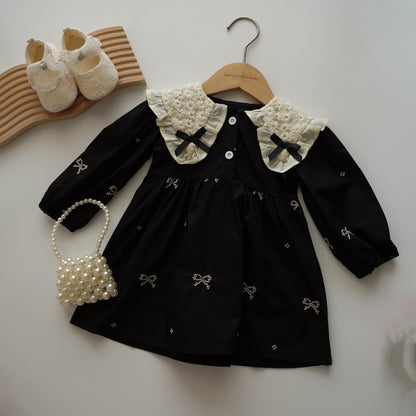 Ribbon Long Sleeves Sister Matching