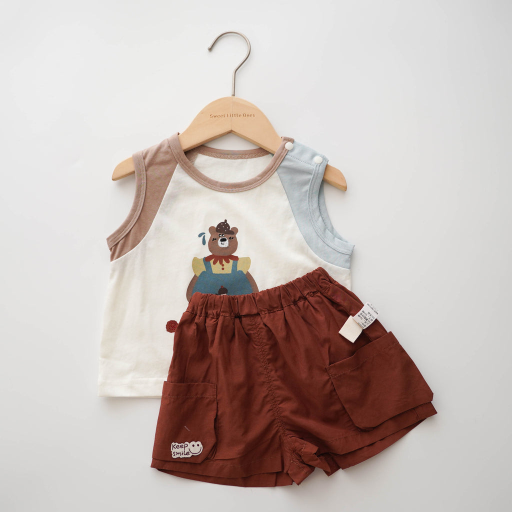 Color Bear Top & Pants Set