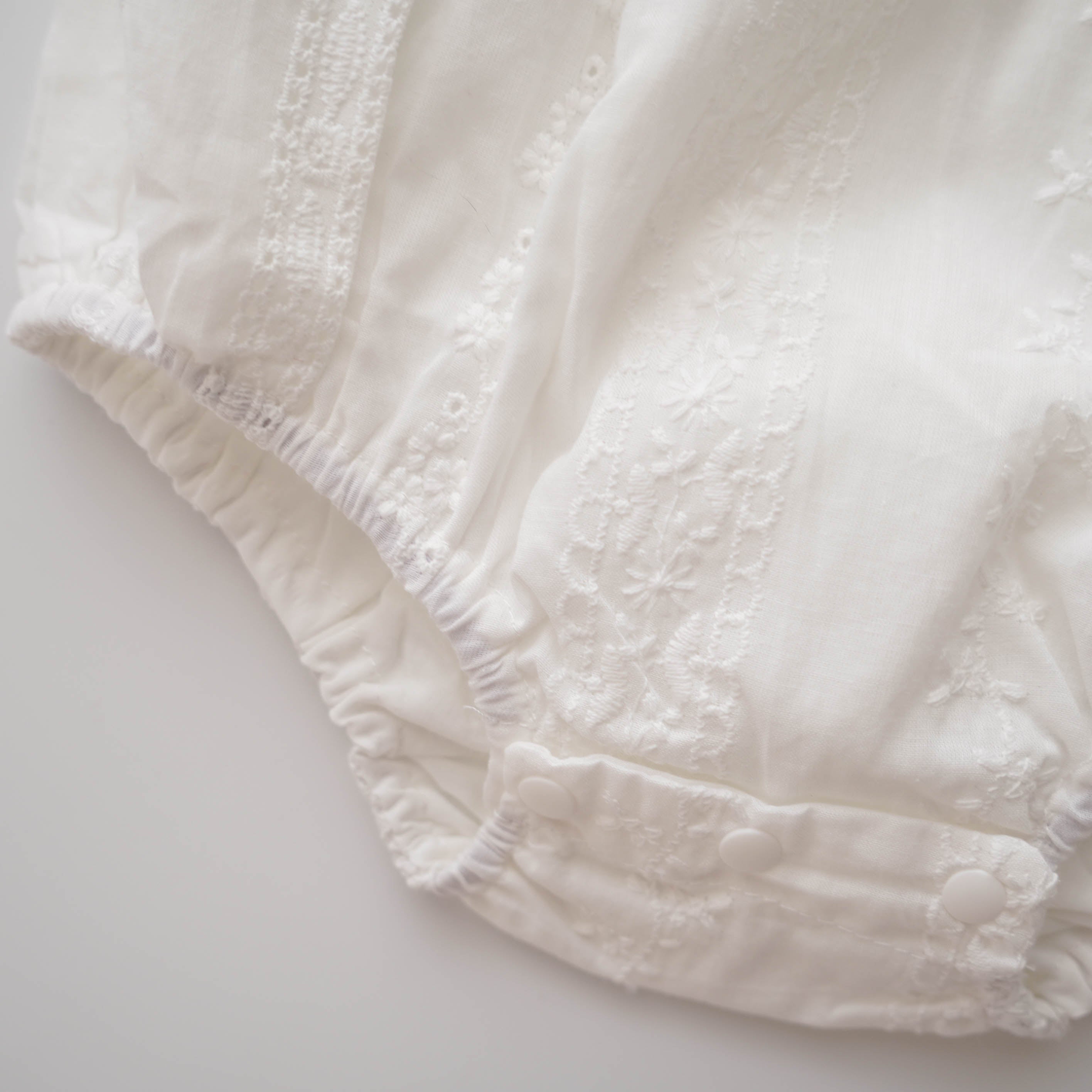 Plain Casual White Romper