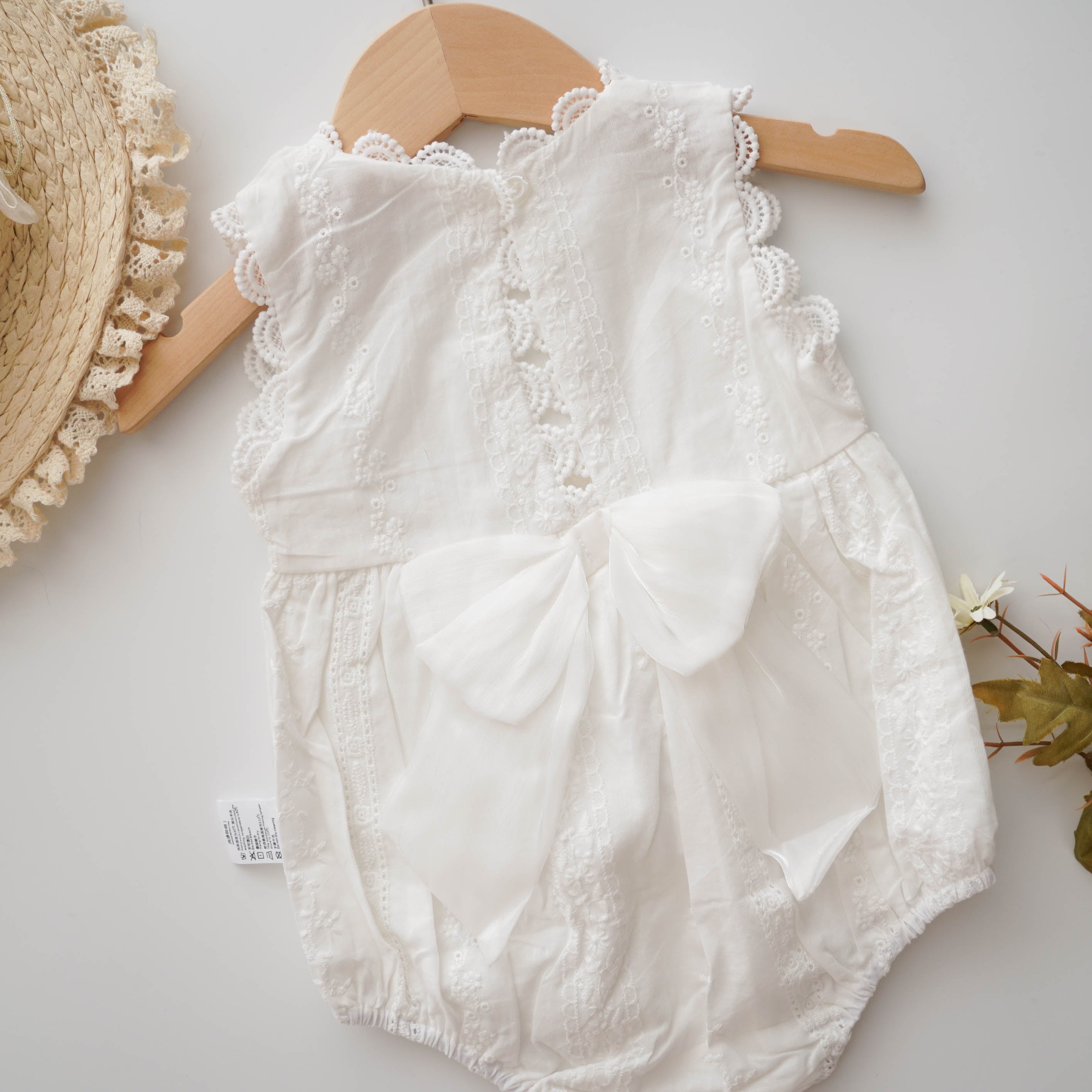 Plain Casual White Romper