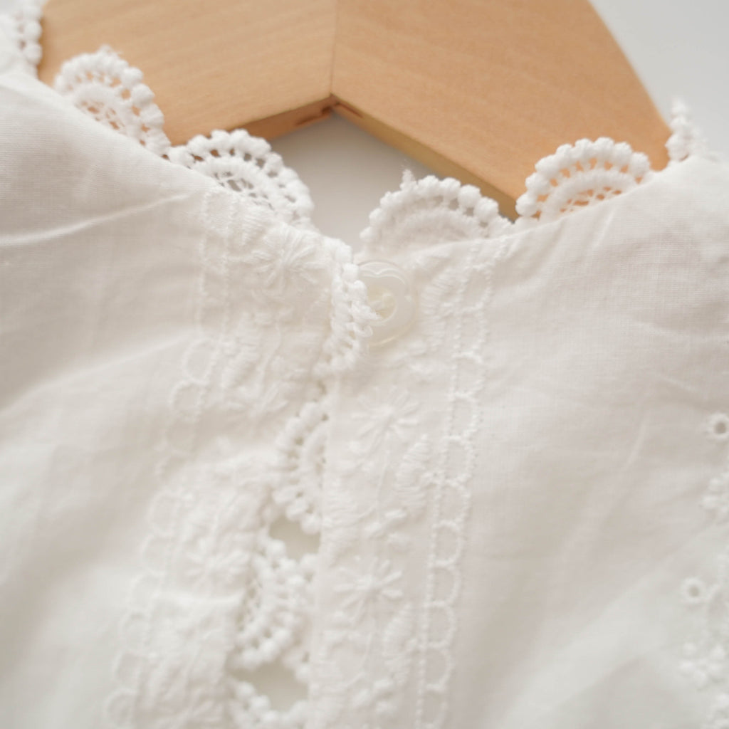 Plain Casual White Romper