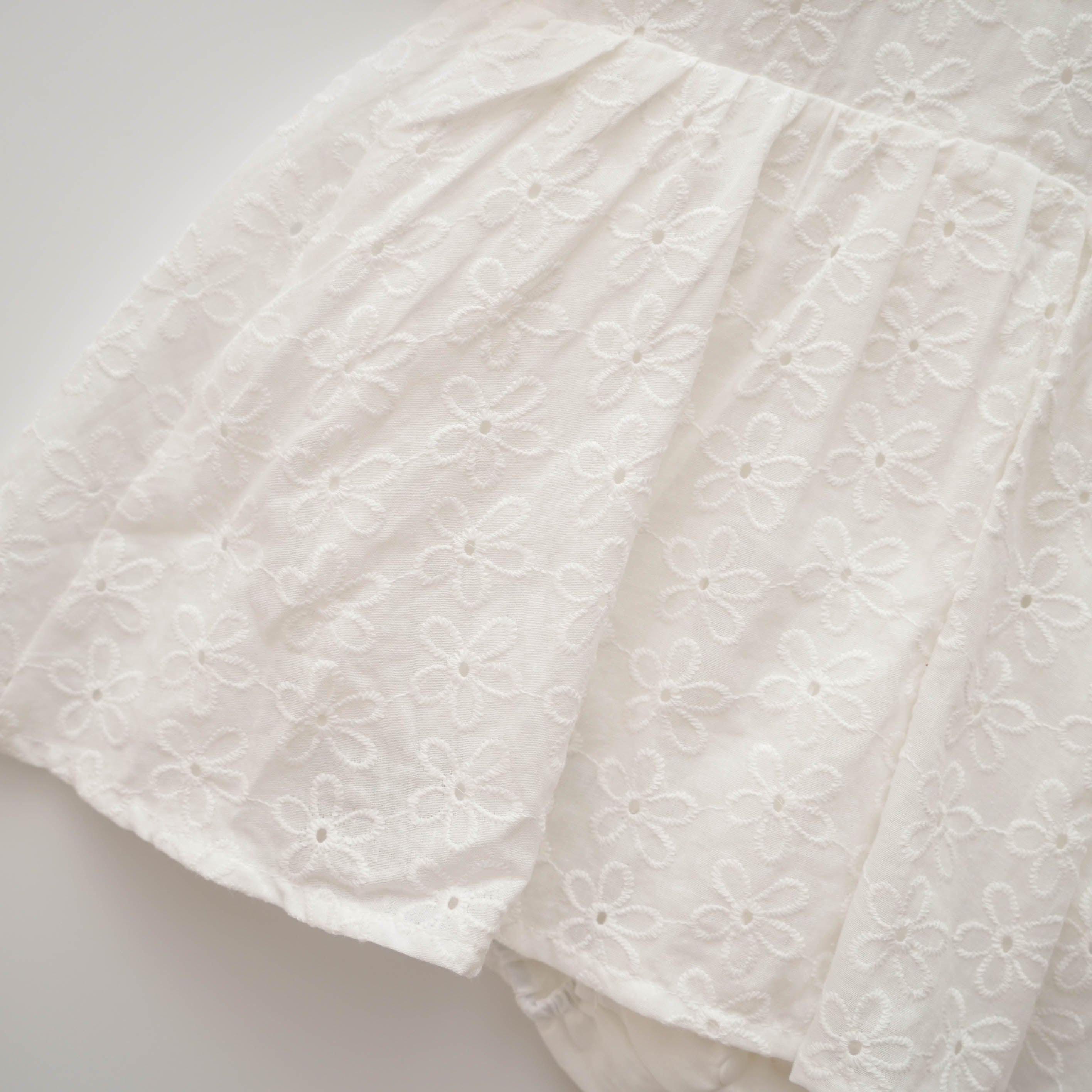 Embroidery Flower Details Romper