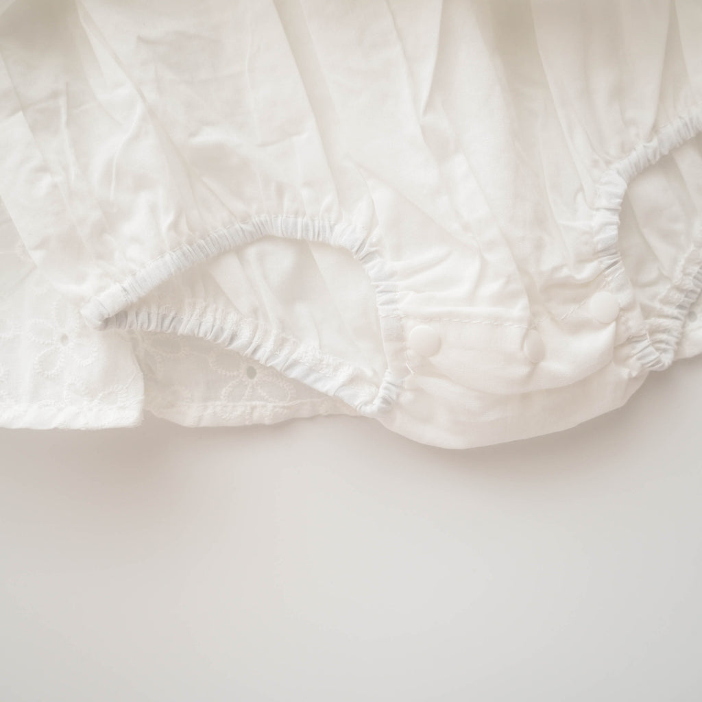 Embroidery Flower Details Romper