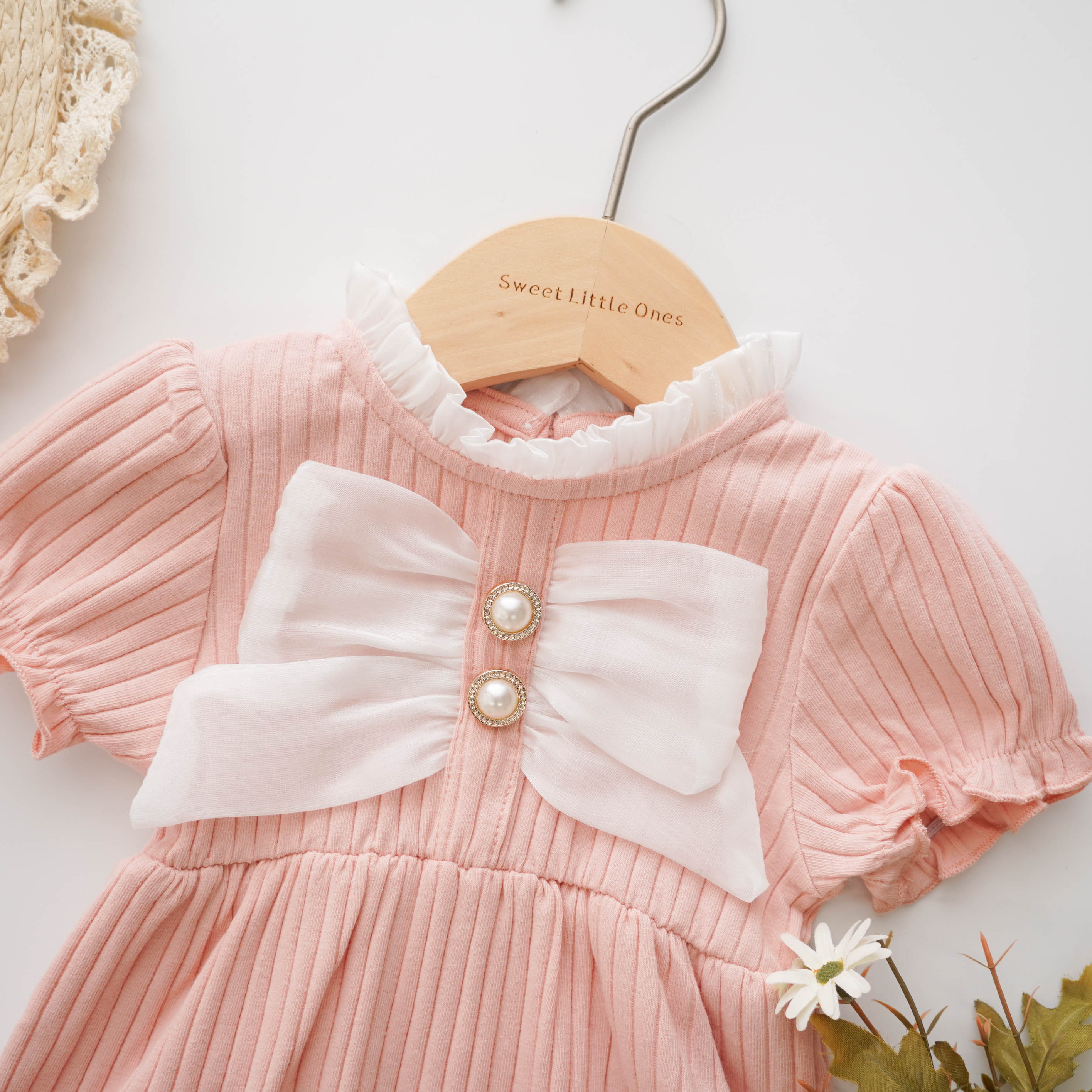 Princess Ribbon Pink Romper