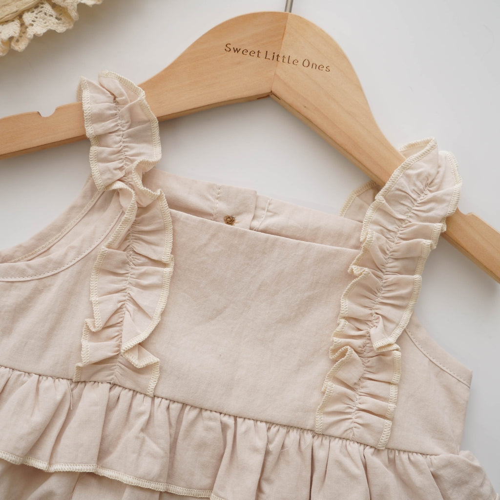 Plain Casual Layered Romper