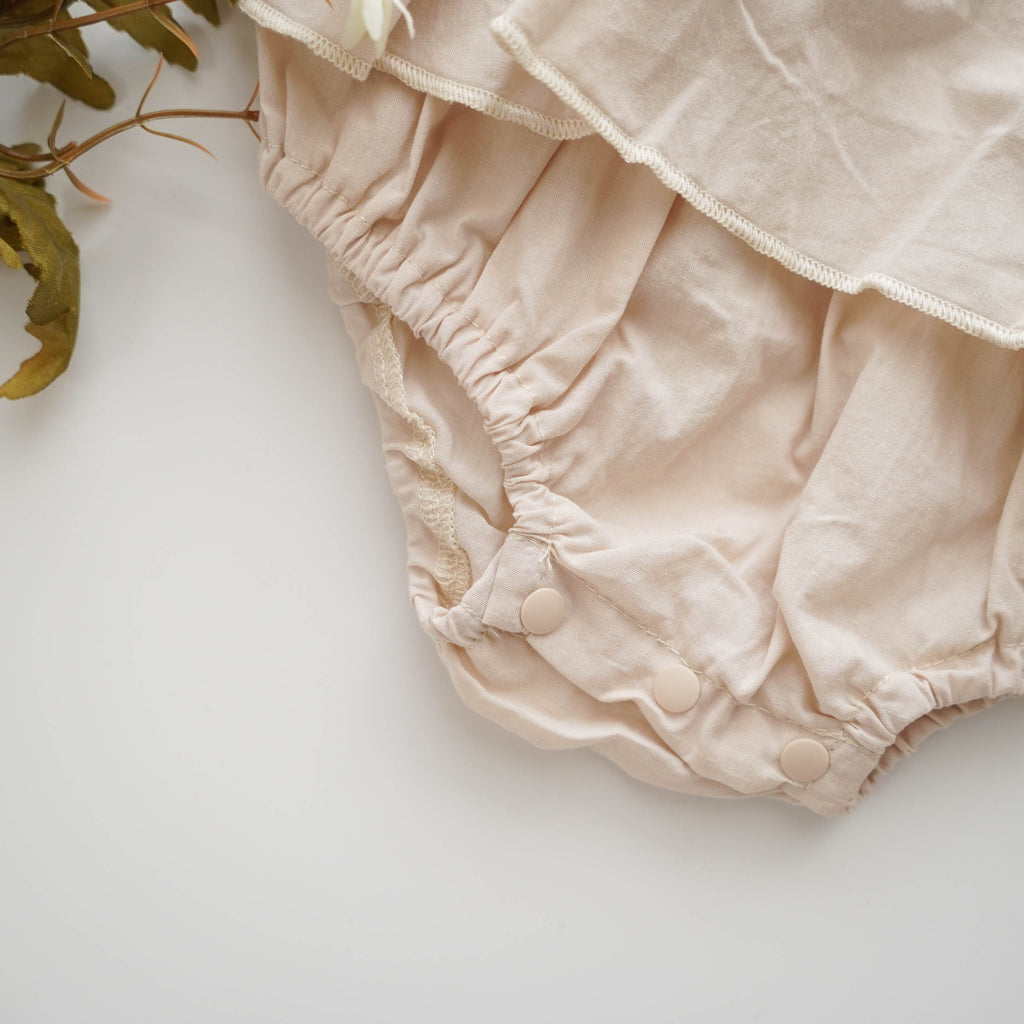 Plain Casual Layered Romper