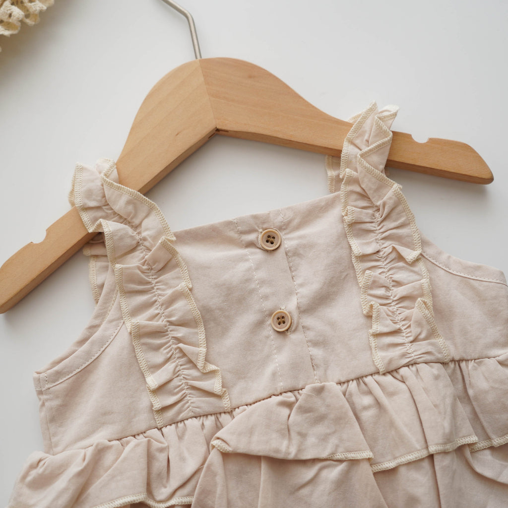 Plain Casual Layered Romper