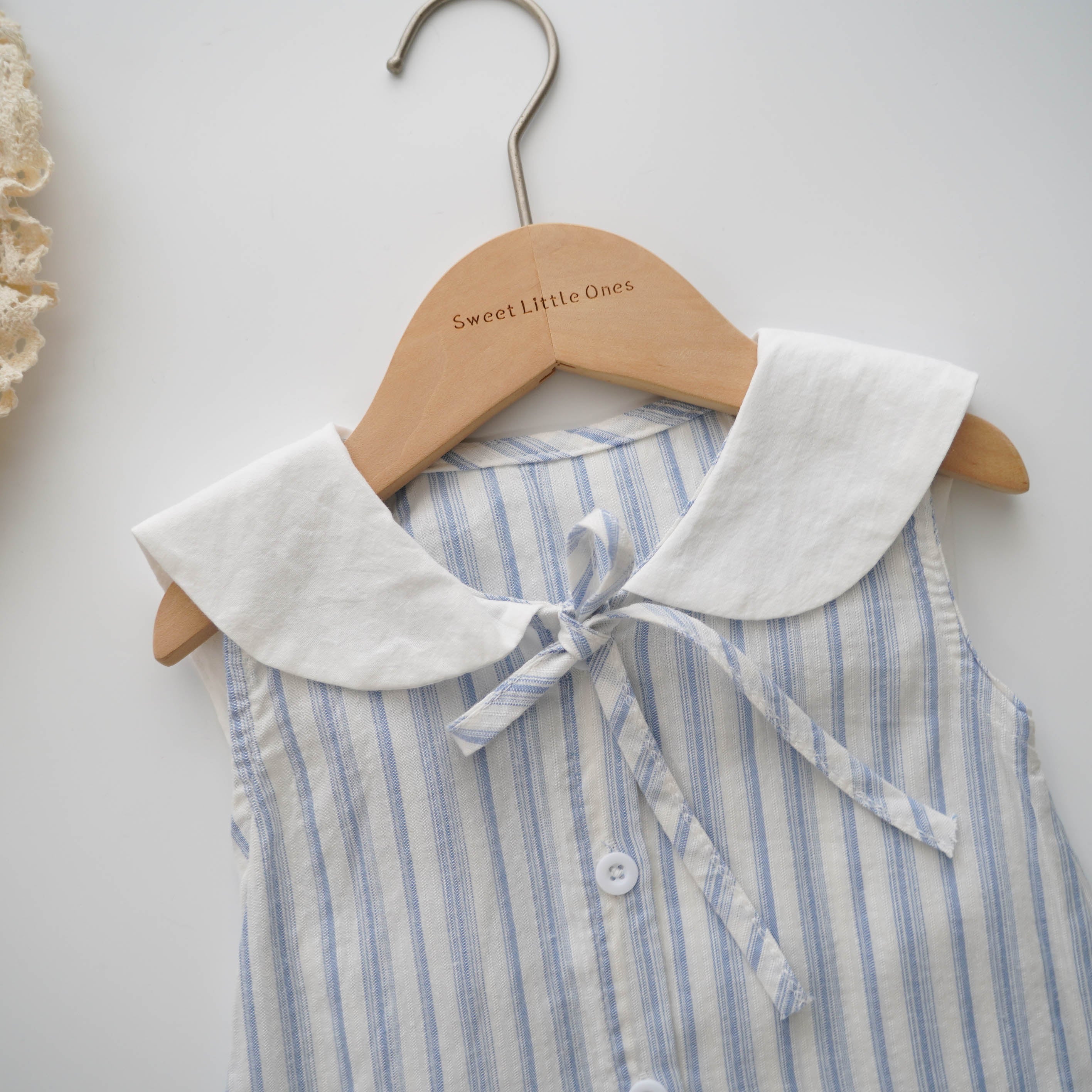 Collar Line Blue Two Pieces Set