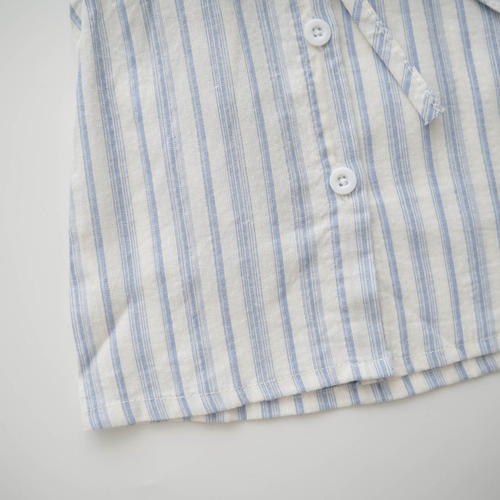 Collar Line Blue Two Pieces Set