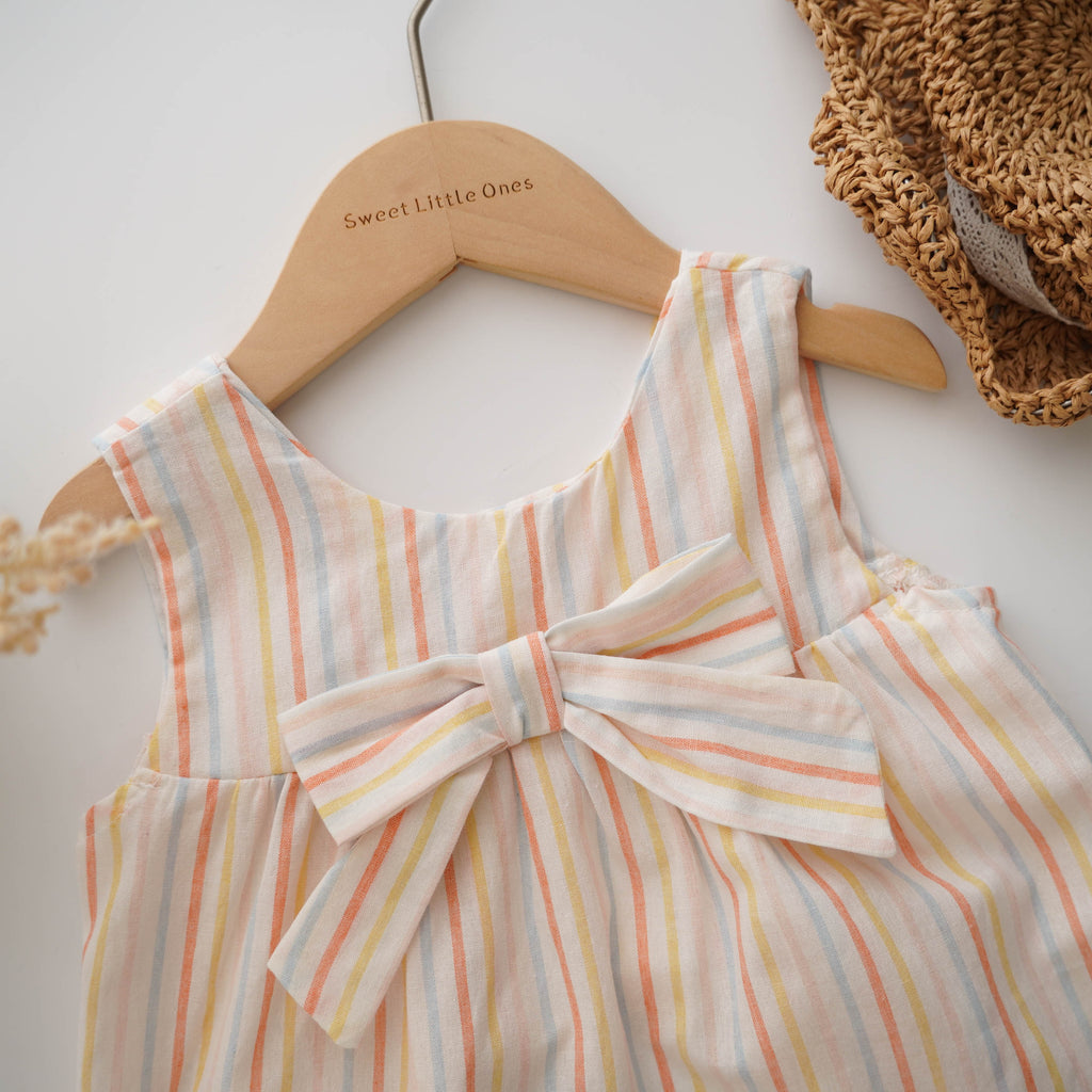 Color Line Ribbon Top & Pants