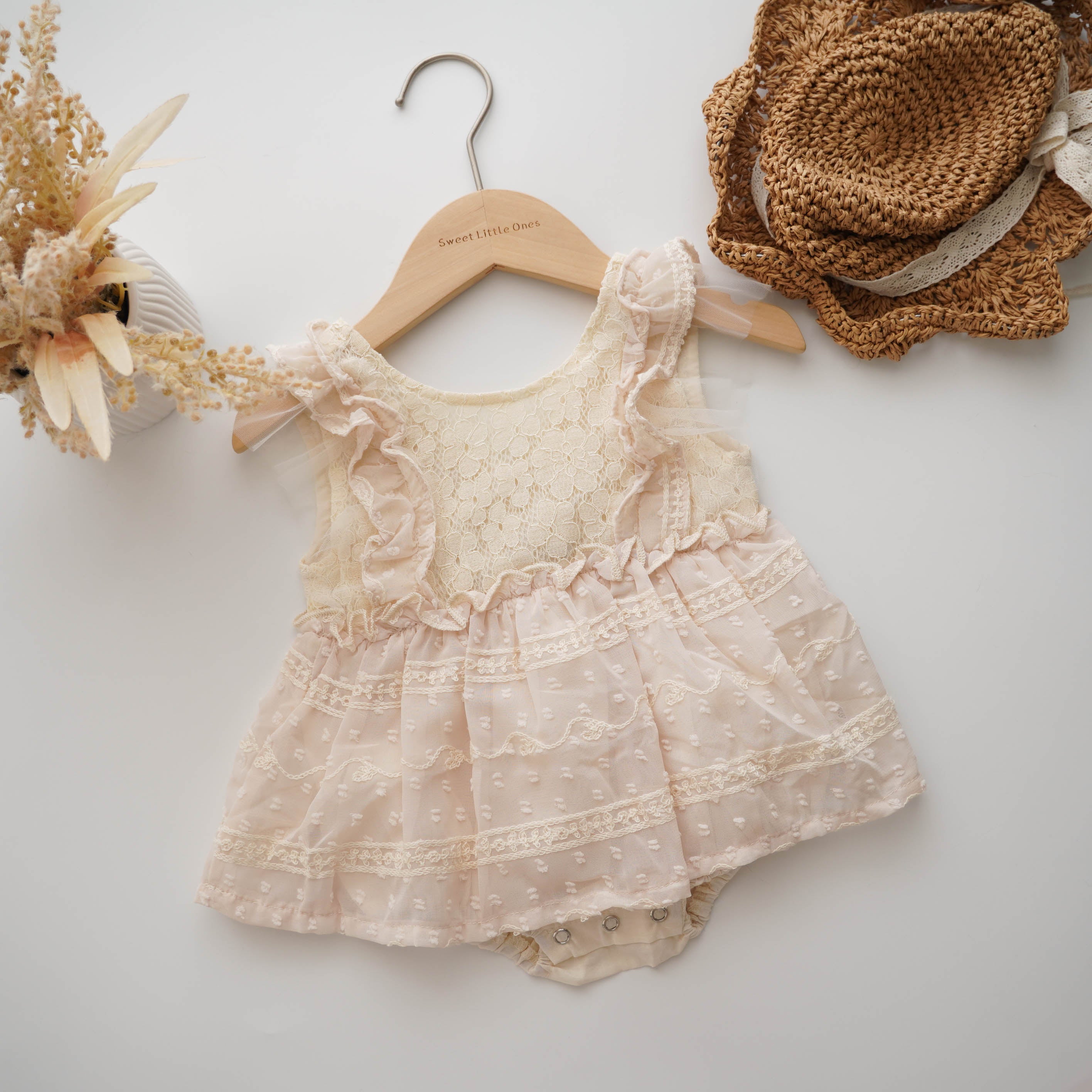 Lacey Vintage Mesh Romper