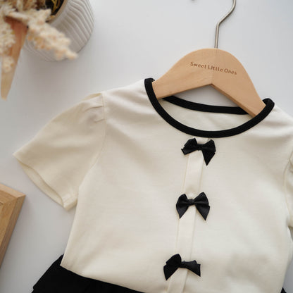 Elegant Casual Sleeves Blouse & Skirt Set