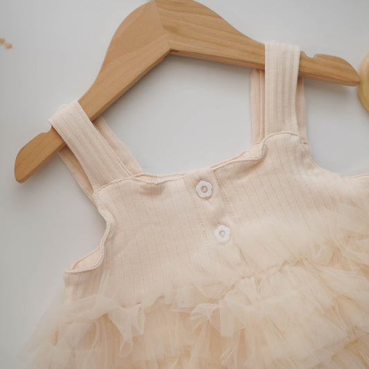Cherry Layered Mesh Princess Romper