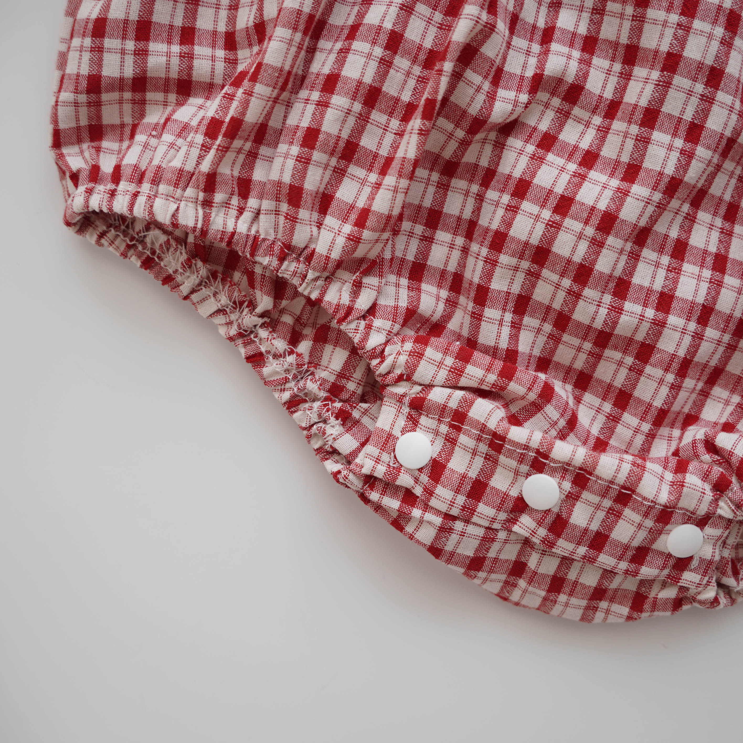 Checkered Sleeveless Romper with Hat