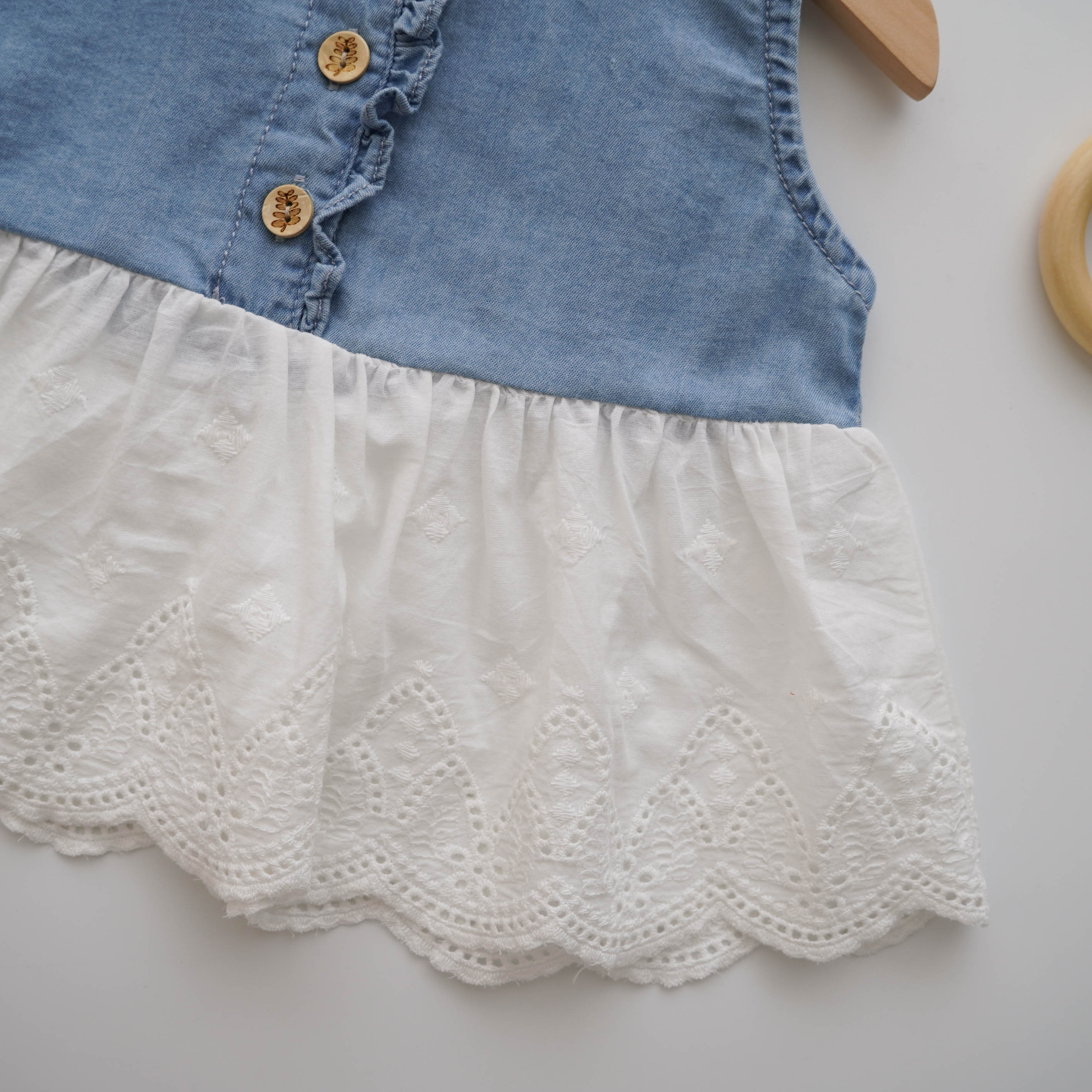 Design Buttoned Denim Set