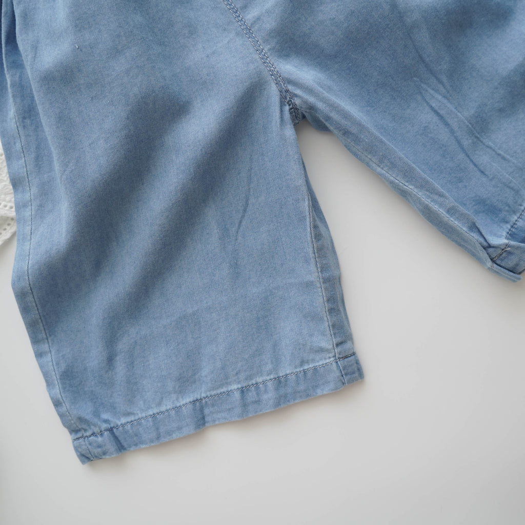 Design Buttoned Denim Set