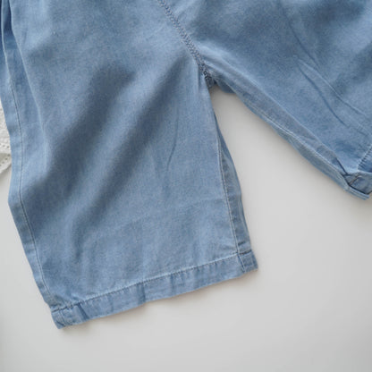 Design Buttoned Denim Set