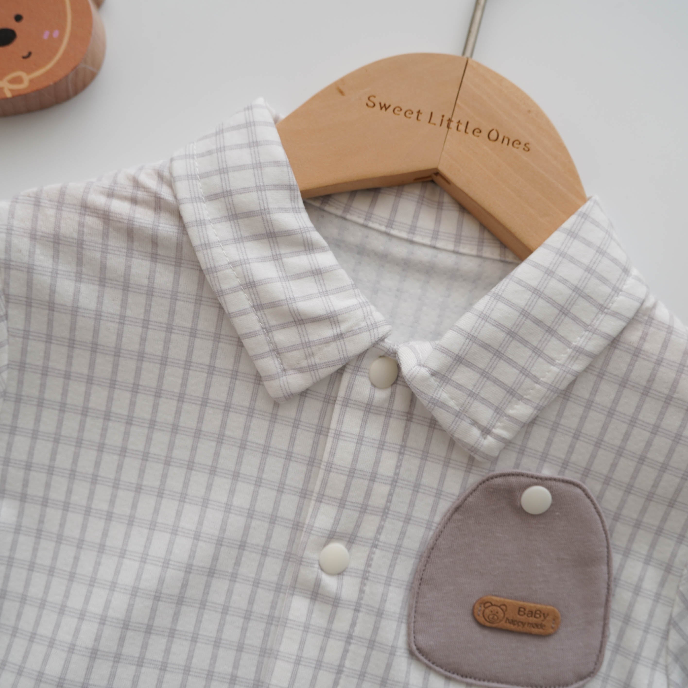 Checkered Buttoned Boy Set