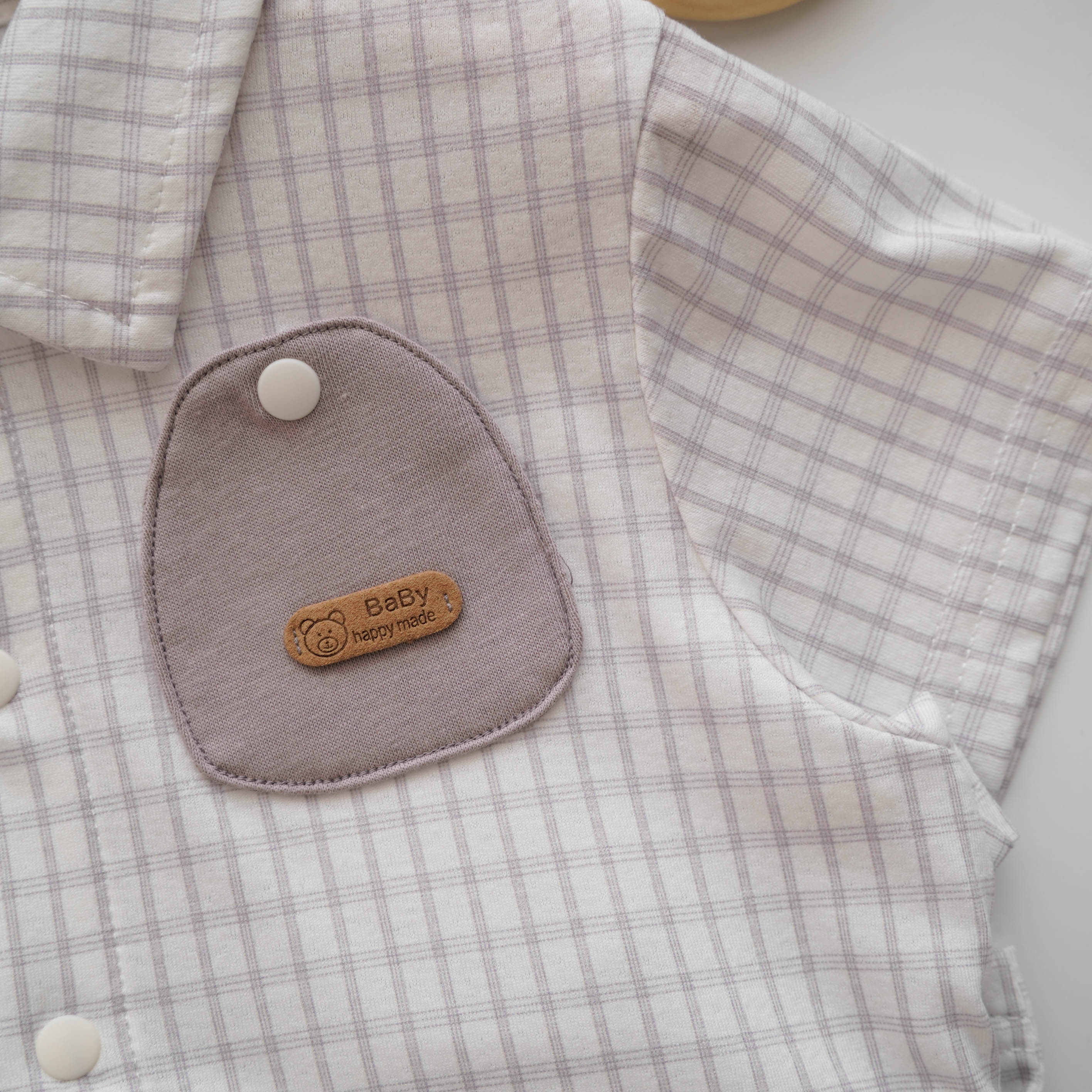 Checkered Buttoned Boy Set