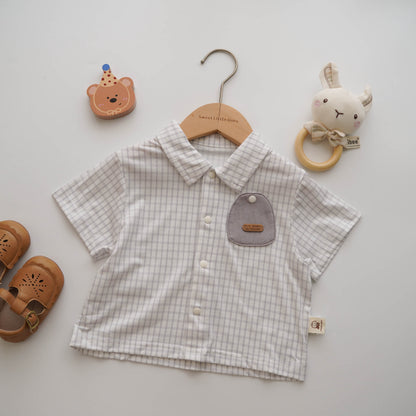 Checkered Buttoned Boy Set