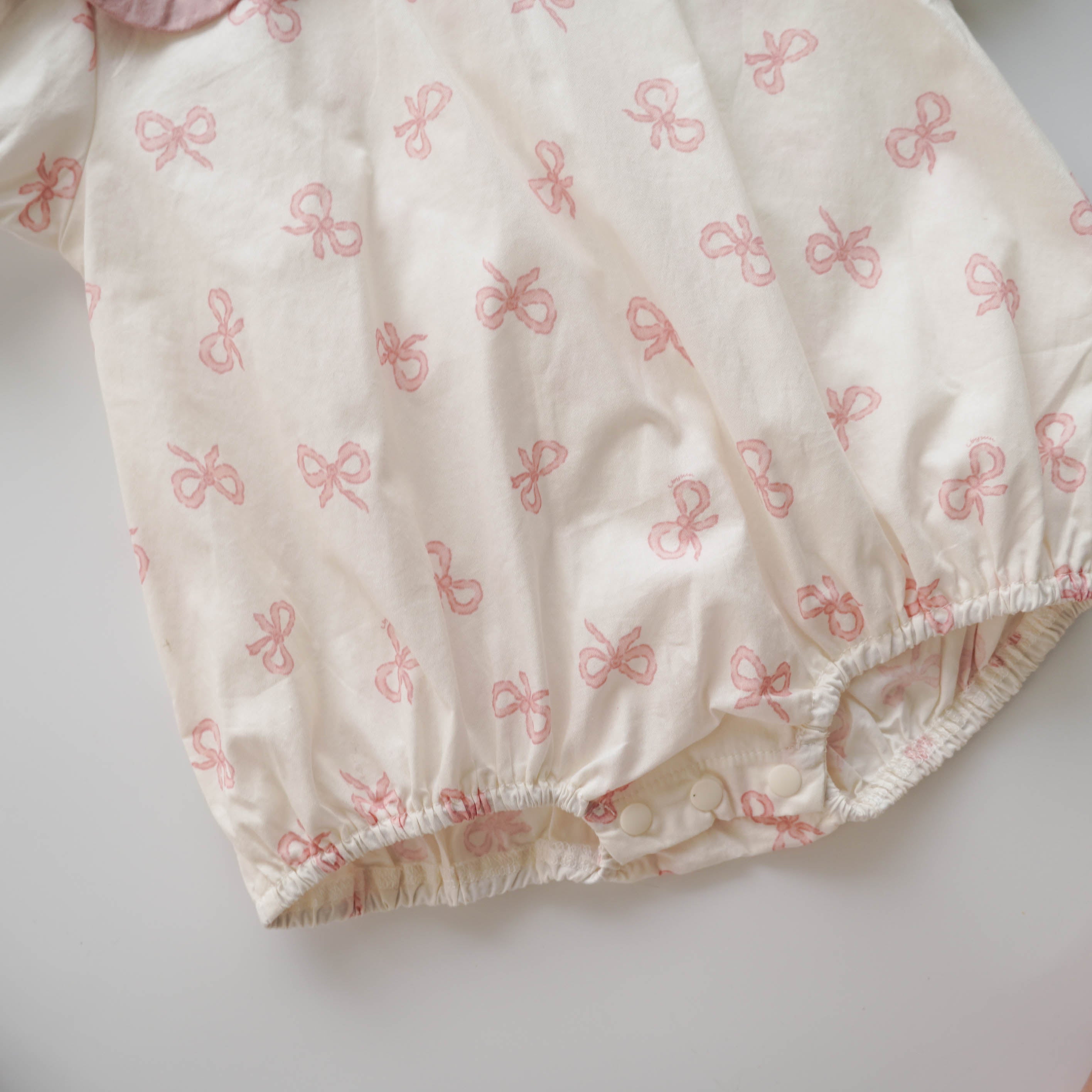 Sweet Pink Ribbon Romper