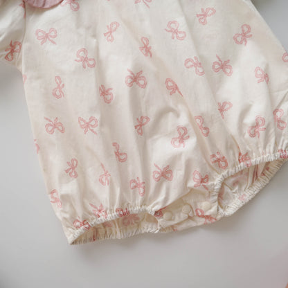 Sweet Pink Ribbon Romper