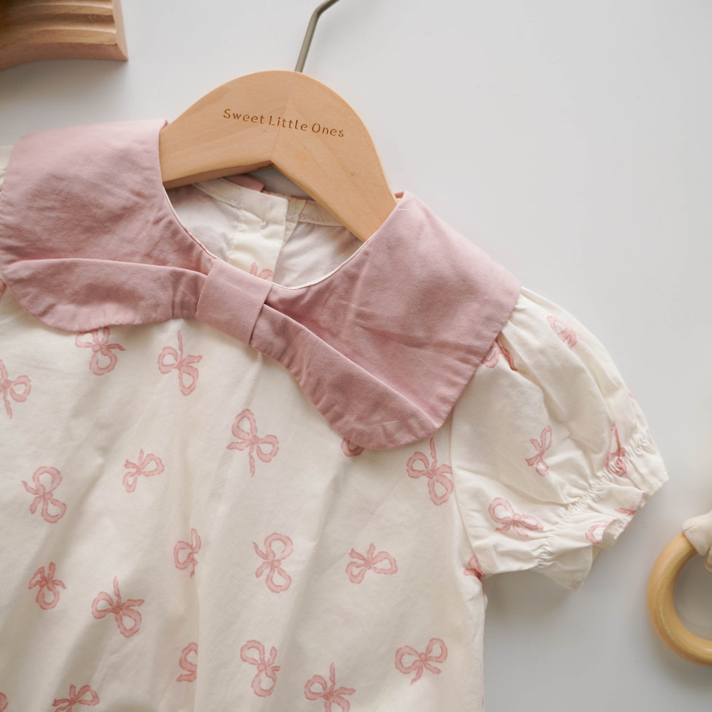 Sweet Pink Ribbon Romper