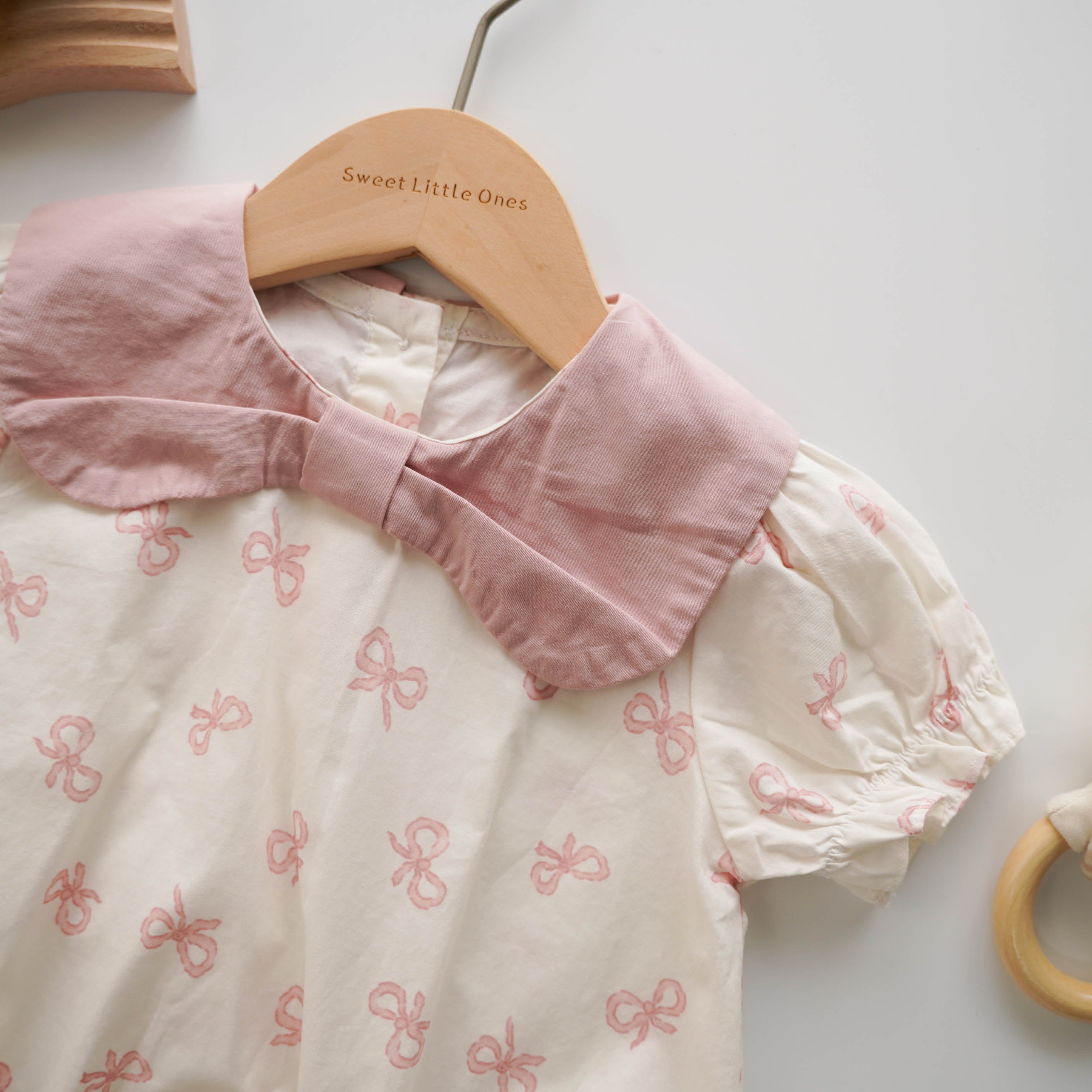 Sweet Pink Ribbon Romper