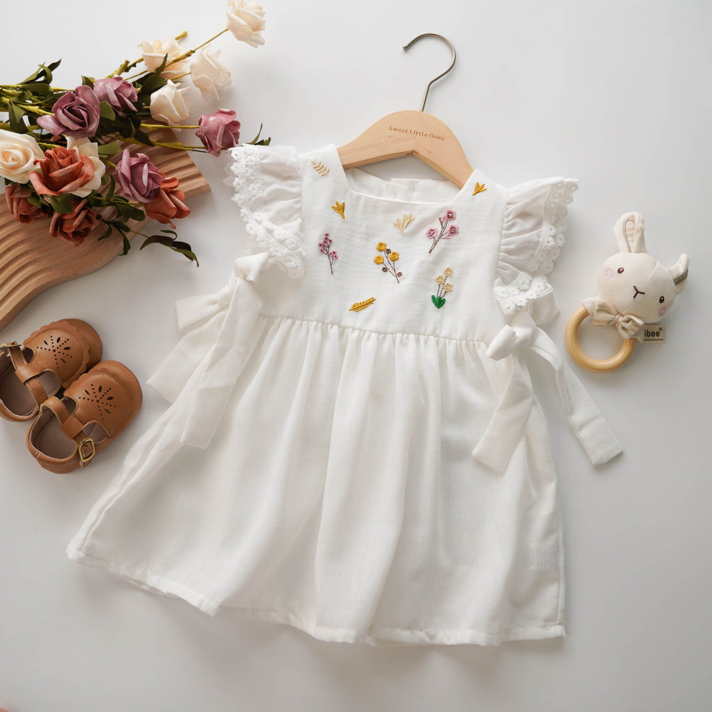 Embroidery White Daily Dress