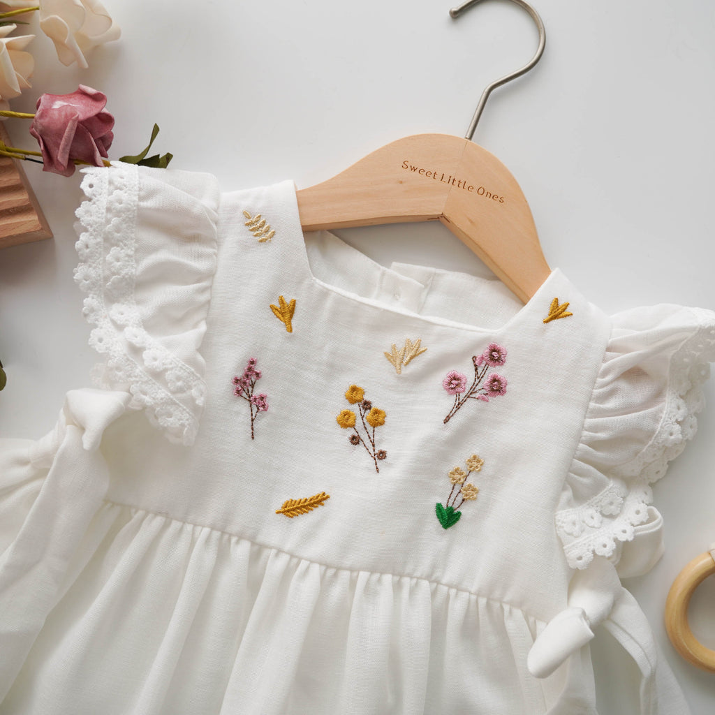 Embroidery White Daily Dress