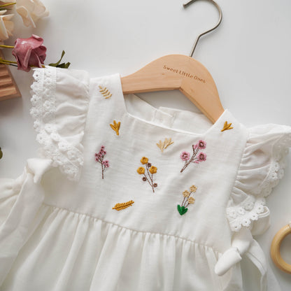 Embroidery White Daily Dress