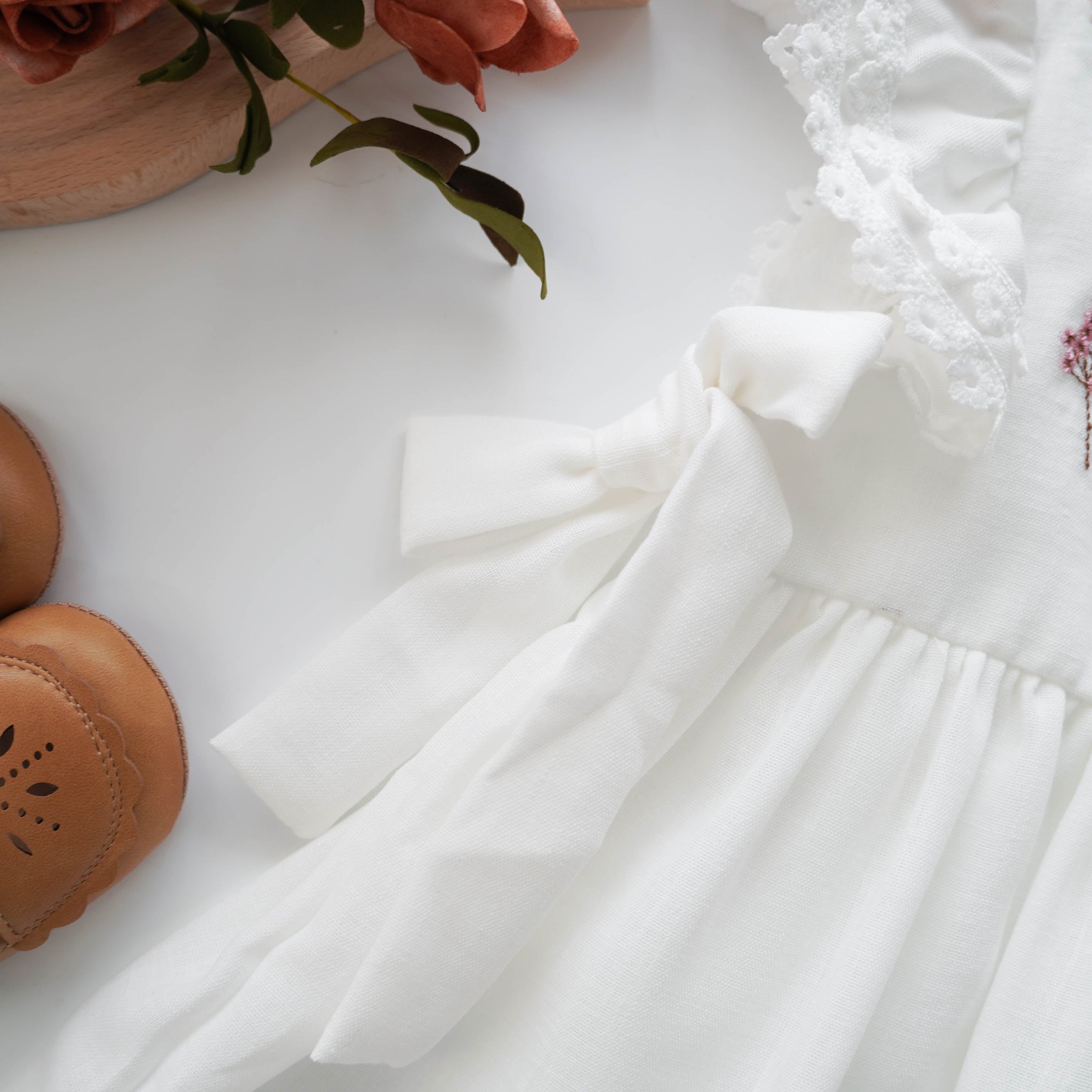 Embroidery White Daily Dress