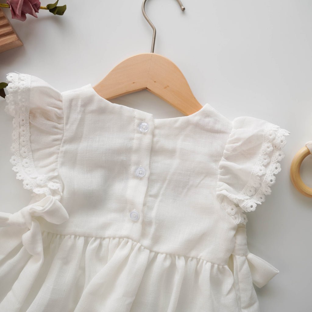 Embroidery White Daily Dress