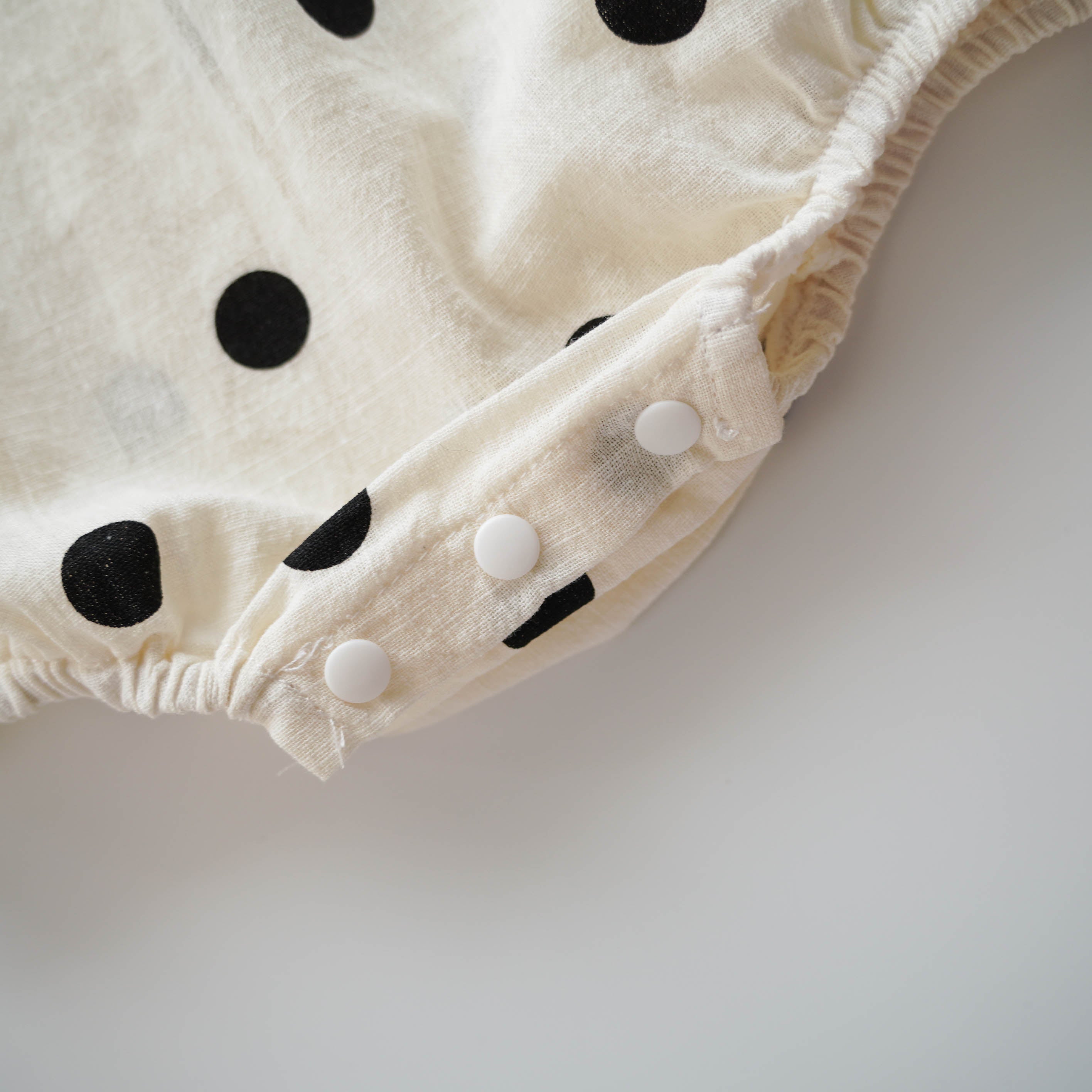 Ribbon Polka Dot Romper with Hairband
