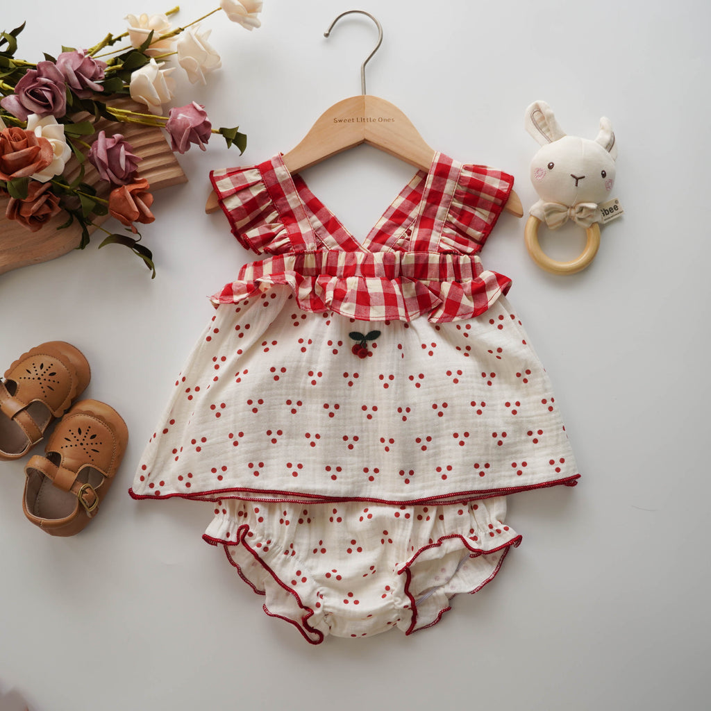 Cherry Polka Dot Two Pieces Set