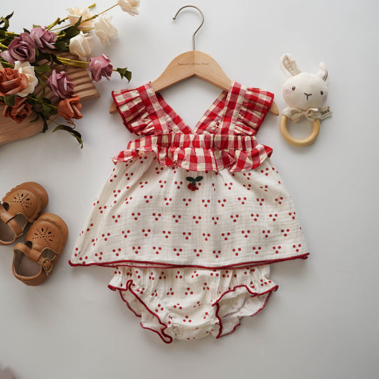 Cherry Polka Dot Two Pieces Set