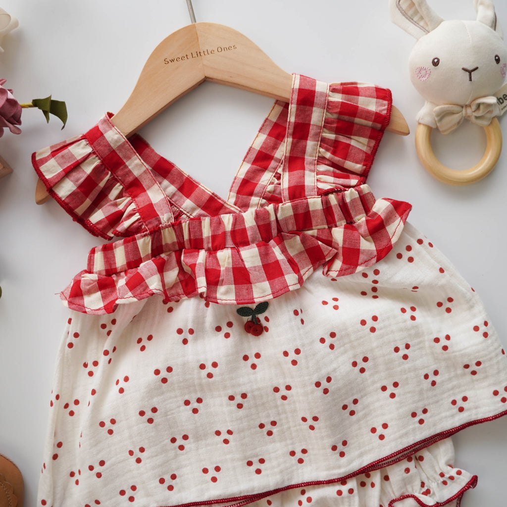 Cherry Polka Dot Two Pieces Set