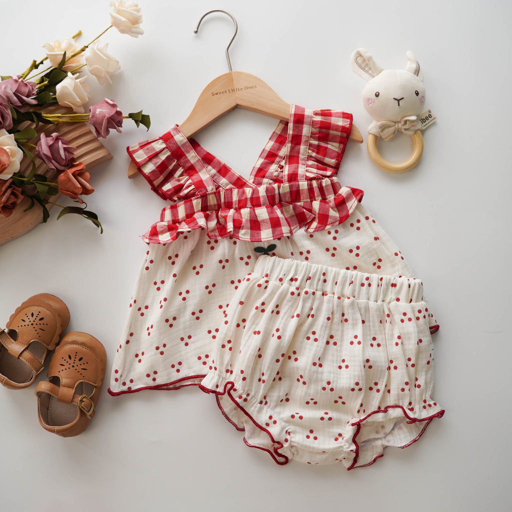 Cherry Polka Dot Two Pieces Set