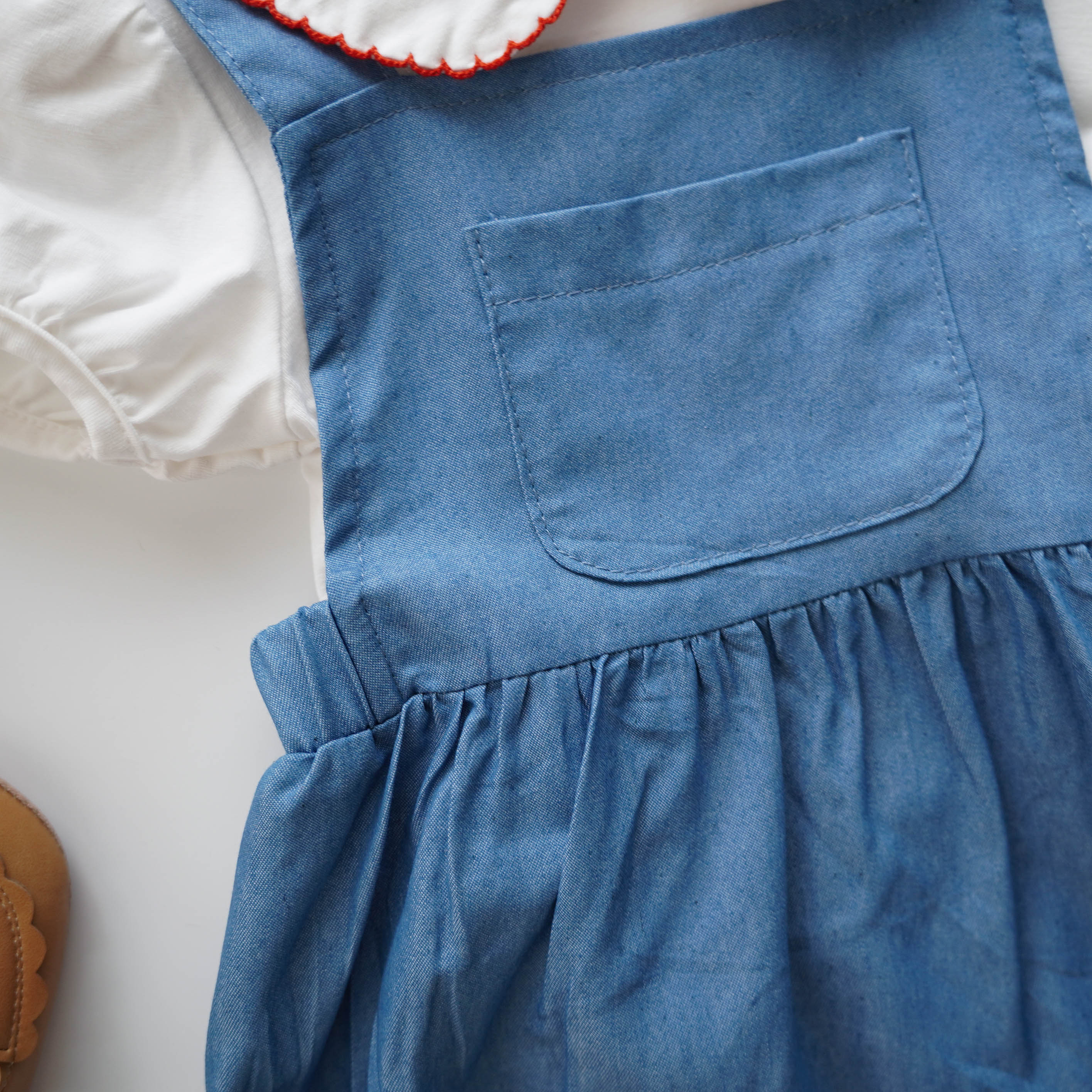 Strawberry Denim Sling Set with Hat
