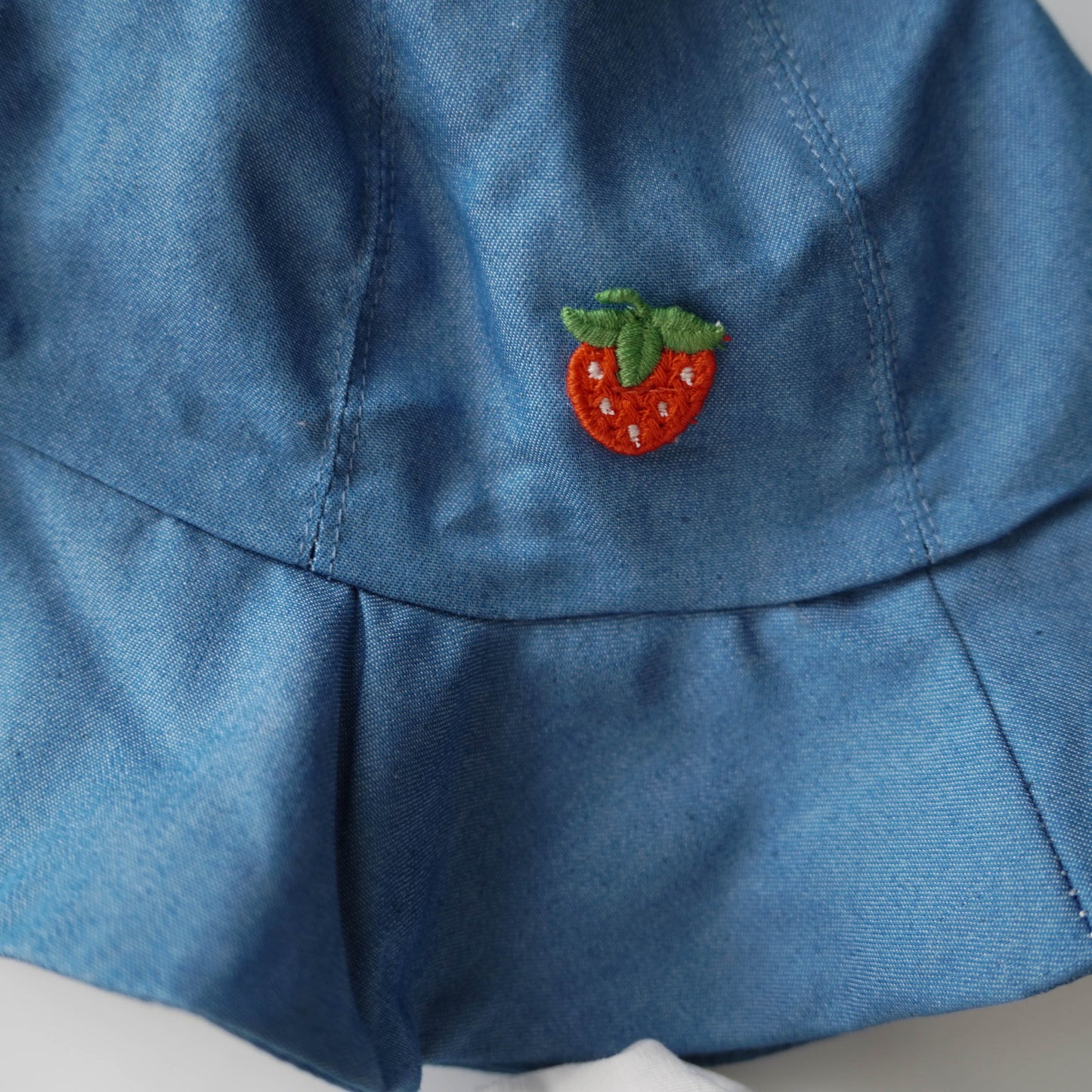 Strawberry Denim Sling Set with Hat